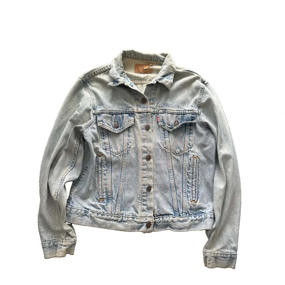 80s Levi's Vintage Trucker Jacket Button Men's Size S/M 70506 Made in USA